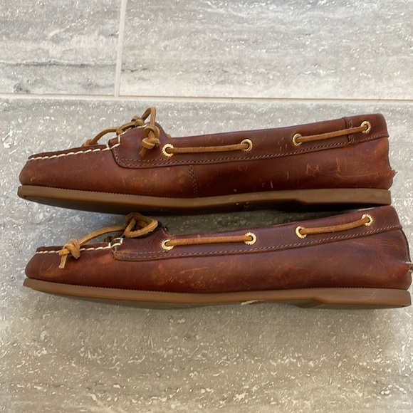 Brown Leather Sperry Top-Sider Moccasins, Size 8 - Picture 6 of 7